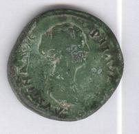 1 Sesterce Faustina Bronze - Monnaie Rome Antique - Les Antonins (96 à 192)