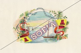 1893-1894 Grande étiquette Boite à Cigare Havane SOFIA - Etichette