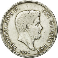 Monnaie, États Italiens, NAPLES, Ferdinando II, 120 Grana, 1844, TB+, Argent - Nápoles & Sicile