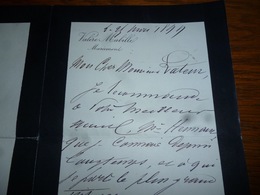 Document Commercial  Facture Valère Mabille Mariemont 1899 - 1900 – 1949