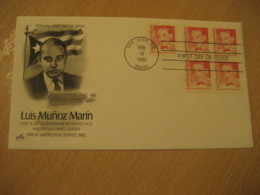 SAN JUAN 1990 Luis Muñoz Marin FDC Cancel Cover USA PUERTO RICO - Sonstige & Ohne Zuordnung