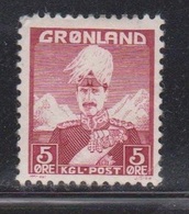 GREENLAND Scott # 2 MH - King Of Denmark - Unused Stamps