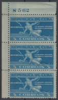 1943-80 CUBA REPUBLICA. 1943. 5c Ed.357. QUINTA COLUMNA WWII SPY SPIES. PLATE NUMBER MNH - Neufs