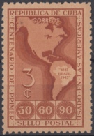 1944-104 CUBA REPUBLICA. 1944. Ed.375. CENT. PRIMER SELLO BRASIL BRAZIL. MNH. - Neufs