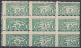 LOC-74 CUBA REPUBLICA. 1903. LOCAL REVENUE MATANZAS. 1c PERFORATED ERROR BLOCK 6. ORIGINAL GUM. - Timbres-taxe