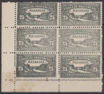 LOC-95 CUBA REPUBLICA. 1903. LOCAL REVENUE MATANZAS. 25c PERFORATED BLOCK 4. ORIGINAL GUM. - Strafport