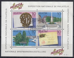 SUIZA 1990 Nº HB-26 USADO PRIMER DIA - Blocks & Sheetlets & Panes