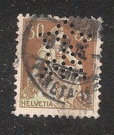 Perfin/perforé/lochung Switzerland No 100  1908-1933 - Hélvetie Assise Avec épée SI  Sanitätsgeschäft M. Schaerer AG - Gezähnt (perforiert)