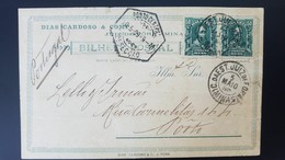 L) 1910 BRAZIL, JUIZ DO FORA, ALVARES CABRAL, 50 REIS, BLUE, XF - Lettres & Documents