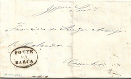 Portugal Cover Ponte Da Barca To Coimbra Beautiful Cancellation - Lettres & Documents