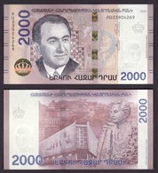 Armenien / Armenie / Armenia 2018, Tigran Petrosian, World Chess Champion, 2000 Dram - UNC - Arménie