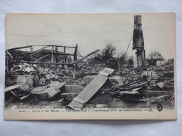 COURDEMANGE (51)  LA MAIRIE APRES LE BOMBARDEMENT - Ville-sur-Tourbe