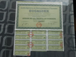 Société Algérienne De Développement  Et D'Expension (SOCALDEX) - Action 175 Francs Au Porteur - Africa