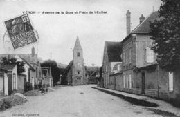 - VERON (89) - Avenue De La Gare Et Place De L'Eglise  (animée)  -11158- - Veron