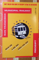 USA Ticket SAN FRANCISCO MUNICIPAL RAILWAY Biglietto - Mundo