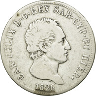 Monnaie, États Italiens, SARDINIA, Carlo Felice, 5 Lire, 1826, Torino, TB - Piamonte-Sardaigne-Savoie Italiana