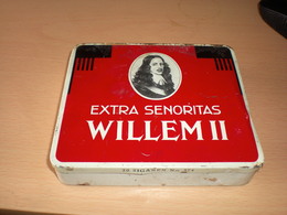 Extra Senoritas Willem II 20 Sigaren No 574  Valkenswaard Holland - Tabaksdozen (leeg)