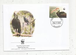 Premier Jour D'émission ,FDC , WWF , LESOTHO ,  MASERU ,17 May 2004, Southern Bald Ibis, Oiseau - Lesotho (1966-...)