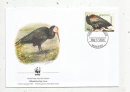 Premier Jour D'émission ,FDC , WWF , LESOTHO ,  MASERU ,17 May 2004, Southern Bald Ibis, Oiseau - Lesotho (1966-...)