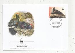 Premier Jour D'émission ,FDC , WWF , LESOTHO ,  MASERU ,17 May 2004, Southern Bald Ibis, Oiseau - Lesotho (1966-...)