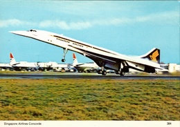 ! Moderne Ansichtskarte Concorde, Singapore Airlines, Singapur, Supersonic Airplane - Singapur