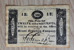 USA 12 Cents 1820 Copy Fantasy Money - Autres & Non Classés