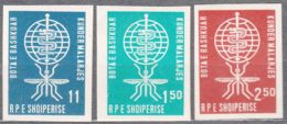 Albania 1962 Anti Malaria Mi#650,651,653 A Imperforated, Mint Never Hinged - Albanien