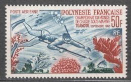 French Polynesia Polinesie 1965 Diver Mi#48 Yvert#PA 14 Mint Never Hinged - Neufs