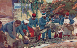 Veille De Noel Sur Le Front PUB Dubonnet Vin Tonique Guerre  1914/15 Plumage De Dindes - Guerra 1914-18