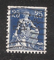 Perfin/perforé/lochung Switzerland No 99  1908-1933 - Hélvetie Assise Avec épée AW  A. Wander - Perforés