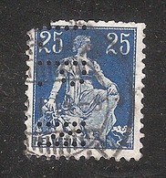 Perfin/perforé/lochung Switzerland No 99  1908-1933 - Hélvetie Assise Avec épée N.P.  N. Pedolin - Perfin