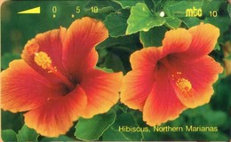 Northern Mariana Islands - NMI-MT-07, Hibiscus, Northern Marianas, Flowers, 10,000ex, 10U, 12/93, Used - Isole Marianne