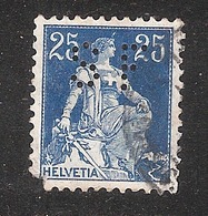 Perfin/perforé/lochung Switzerland No 99  1908-1933 - Hélvetie Assise Avec épée S F  Schwob Frères - Perfin