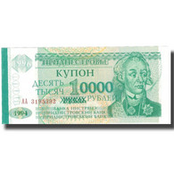 Billet, Transnistrie, 10,000 Rublei On 1 Ruble, 1994, 1994, KM:29, NEUF - Moldova