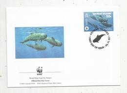 Premier Jour D'émission ,FDC , WWF , CAYMAN ISLANDS , Globicephala, 26.11.2003 - Unclassified