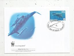 Premier Jour D'émission ,FDC , WWF , BAHAMAS , Blainville's Beaked Whale, Baleine, 23 Jan 2007 - Bahamas (1973-...)