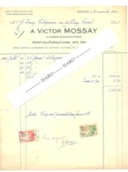 Facture Victor MOSSAY, Plombier-zingueur, Vitrier à WEGNEZ 1945 - 1900 – 1949