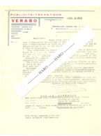 Lettre à Entête - Publiciteitkantoor " VERABO " à KESSEL - LOO  En 1934 - 1900 – 1949