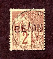 Bénin N°2 Oblitéré TB Et Signé Cote 185 Euros !!!Rare ! - Used Stamps
