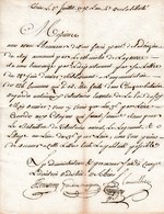 1792 THUIR - Le ROI Vient De Décider Qu'il Serait Fourni Au BATAILLON DES VOLONTAIRES Le Logement Et L'étape - Historical Documents