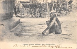 Sierra Leone - Ethnic / 13 - Timanee Woman Making A Mat - Sierra Leone