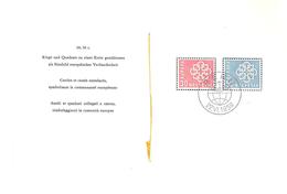 SCHWEIZ SUISSE 1959: PTT-Faltblatt Nr.21 Europa-CEPT Zu 347-348 Mi 679-680 Yv 630-631 ET-o BERN 22.VI.59 (SBK CHF 6.00) - 1959