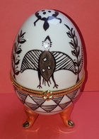 Oeuf En Porcelaine, De Collection, Boite à Bijoux Style Fabergé - Eggs