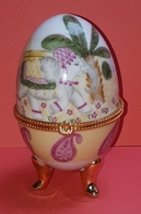 Oeuf En Porcelaine, De Collection, Boite à Bijoux Style Fabergé - Uova