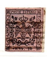 ASI31 - MODENA 1852 , 10 Cent  N. 2 Usato . Firma A. Diena - Modena