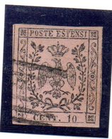 ASI33b - MODENA 1852 , 10 Cent  N. 2 Usato . - Modena