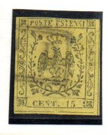 ASI34 - MODENA 1852 , 15 Cent  N. 3 Usato . - Modena