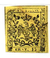 ASI35h - MODENA 1852 , 15 Cent  N. 3 Usato . Interessante - Modena