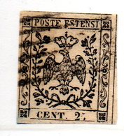 ASI38b - MODENA 1852 , 25 Cent  N. 4  Usato - Modène