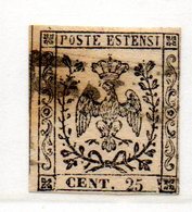 ASI38d - MODENA 1852 , 25 Cent  N. 4  Usato - Modène